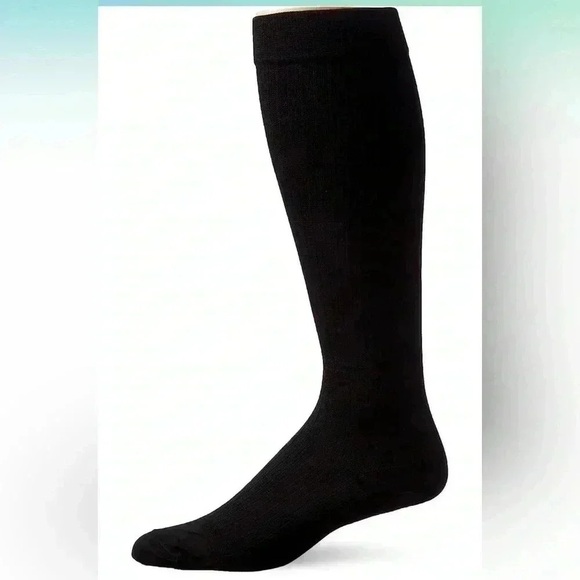 JOBST MENS MEDIUM COMPRESSION DRESS SOCKS CLOSED TOE BLACK NIB 15-20MMHG TRAVEL - Picture 2 of 8